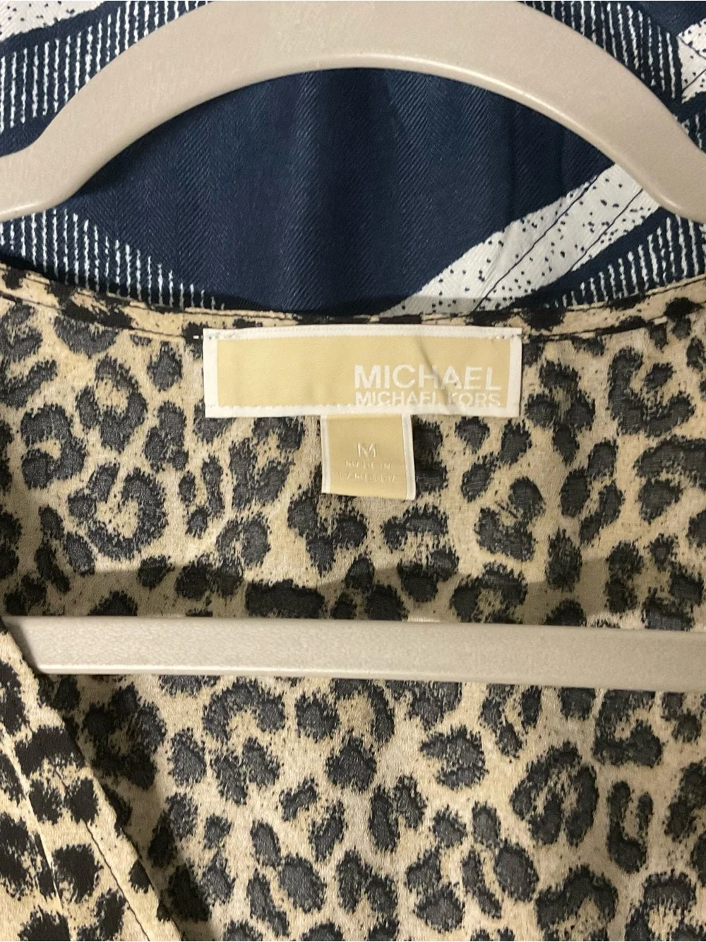 Michael Kors Leopard Print Shirt - Beige and Black
